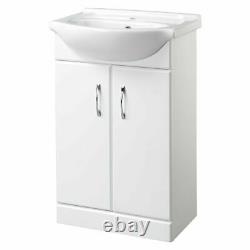 Bathroom Vanity Unit & Basin 550mm Wide High Gloss Finish