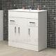 Bathroom Vanity Unit & Basin 750mm Turin Gloss White Soft Close Doors & Drawers