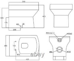 Bathroom Vanity Unit Basin Sink 900mm Toilet Combined Furniture Left Hand White