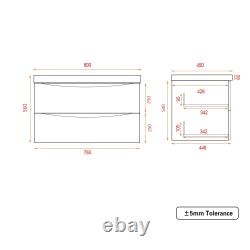 Bathroom Vanity Unit Basin Sink Cabinet Wall Hung & Floor Standing Furniture