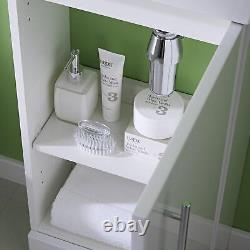 Bathroom Vanity Unit Basin Sink Cloakroom Cabinet High Gloss White Furniture