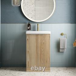 Bathroom Vanity Unit Basin Sink Free Standing 500mm Cabinet Doors Storage Wood