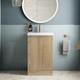 Bathroom Vanity Unit Basin Sink Free Standing 500mm Cabinet Doors Storage Wood