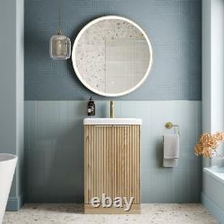 Bathroom Vanity Unit Basin Sink Free Standing 500mm Cabinet Doors Storage Wood
