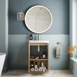 Bathroom Vanity Unit Basin Sink Free Standing 500mm Cabinet Doors Storage Wood