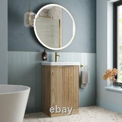 Bathroom Vanity Unit Basin Sink Free Standing 500mm Cabinet Doors Storage Wood