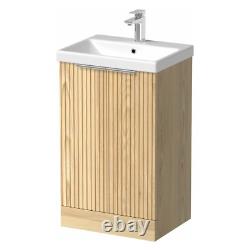 Bathroom Vanity Unit Basin Sink Free Standing 500mm Cabinet Doors Storage Wood