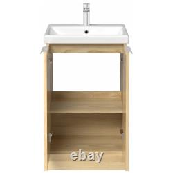 Bathroom Vanity Unit Basin Sink Free Standing 500mm Cabinet Doors Storage Wood