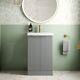 Bathroom Vanity Unit Basin Sink Free Standing 500mm Cabinet Drawer Storage Grey