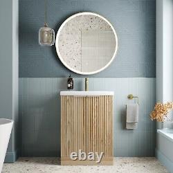 Bathroom Vanity Unit Basin Sink Free Standing 600mm Cabinet Doors Storage Wood