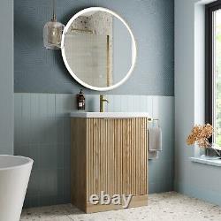 Bathroom Vanity Unit Basin Sink Free Standing 600mm Cabinet Doors Storage Wood