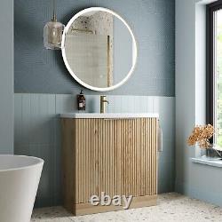 Bathroom Vanity Unit Basin Sink Free Standing 800mm Cabinet Drawer Storage Wood