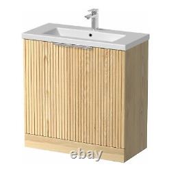 Bathroom Vanity Unit Basin Sink Free Standing 800mm Cabinet Drawer Storage Wood