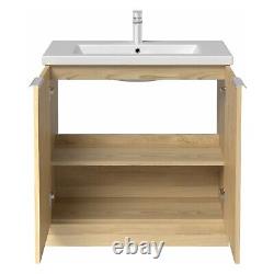 Bathroom Vanity Unit Basin Sink Free Standing 800mm Cabinet Drawer Storage Wood