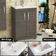 Bathroom Vanity Unit Basin Sink Furniture Grey Elm Cabinet Storage Btw Wc Pan
