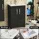 Bathroom Vanity Unit Basin Sink Furniture Hale Black Cabinet Storage Btw Wc Pan