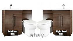 Bathroom Vanity Unit Basin Sink Furniture Set Modern Designer 1100mm Walnut