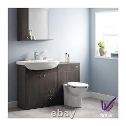 Bathroom Vanity Unit Basin Sink Furniture Storage Draws Bodega Avola Grey 1050mm
