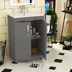 Bathroom Vanity Unit Basin Sink Furniture Storage Indigo Grey Gloss BTW WC Pan