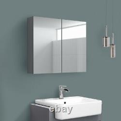 Bathroom Vanity Unit Basin Sink Toilet Mirror Cabinet Storage Furniture Grey