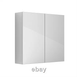 Bathroom Vanity Unit Basin Sink Toilet Mirror Cabinet Storage Gloss White Grey