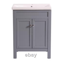 Bathroom Vanity Unit Basin Sink Toilet Tall Cabinet Storage Furniture Gloss Grey