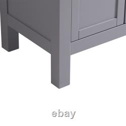 Bathroom Vanity Unit Basin Sink Toilet Tall Cabinet Storage Furniture Gloss Grey