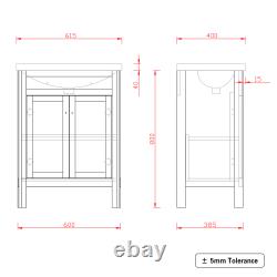 Bathroom Vanity Unit Basin Sink Toilet Tall Cabinet Storage Furniture Gloss Grey