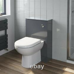 Bathroom Vanity Unit Basin Sink Toilet WC 600mm Furniture Storage Modern Grey