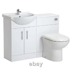 Bathroom Vanity Unit Basin Sink Toilet WC Storage Cabinet Furniture Set 1050mm