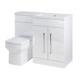 Bathroom Vanity Unit Basin Sink With Toilet Free Concealed Cistern Cupboards