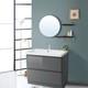 Bathroom Vanity Unit Basin Storage Floor Standing Cabinet Grey Furniture 800 Mm