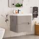 Bathroom Vanity Unit Basin Storage Wall Hung Cabinet Furniture Grey Sink 600mm