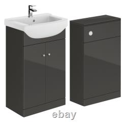 Bathroom Vanity Unit Cabinet Cloakroom Furniture Toilet Basin Sink Storage
