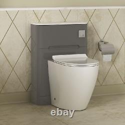 Bathroom Vanity Unit Cabinet Furniture Space Saving WC Basin Sink S Anthracite