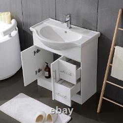 Bathroom Vanity Unit Cabinet Furniture Toilet Basin Sink Standing Drawer Storage