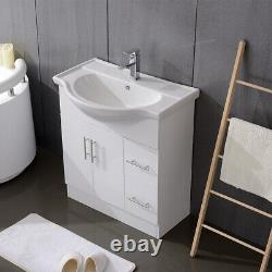 Bathroom Vanity Unit Cabinet Furniture Toilet Basin Sink Standing Drawer Storage