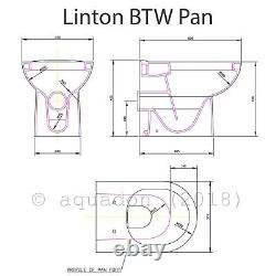 Bathroom Vanity Unit Cabinet Linton WC Toilet White Furniture Unit, Cistern Sink