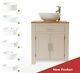 Bathroom Vanity Unit Cabinet Wash Stand With Basin Sink & Tap Off White 502