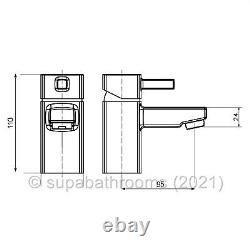 Bathroom Vanity Unit Cloakroom Compact & Basin Sink 400mm Wall Hung & Floor