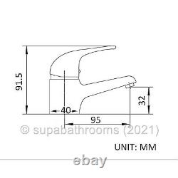 Bathroom Vanity Unit Cloakroom Compact & Basin Sink 400mm Wall Hung & Floor