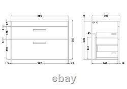 Bathroom Vanity Unit Countertop Basin Sink Floor Standing Wall Hung Gloss White
