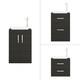 Bathroom Vanity Unit Countertop Basin Sink Floor Standing Wall Hung Hale Black