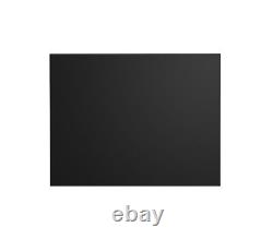 Bathroom Vanity Unit Countertop Ribbed Fluted Wall Cabinet 600 Black Modern Adet