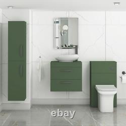 Bathroom Vanity Unit Countertop Wash Basin Sink Floor Standing Wall Hung Green