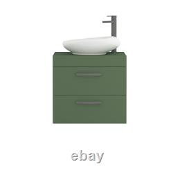 Bathroom Vanity Unit Countertop Wash Basin Sink Floor Standing Wall Hung Green