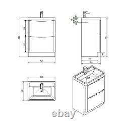 Bathroom Vanity Unit Designer Furniture Suite Back to Wall WC Toilet, Basin Sink