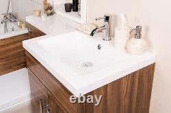 Bathroom Vanity Unit Designer Furniture Suite Back to Wall WC Toilet, Basin Sink