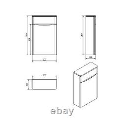 Bathroom Vanity Unit Designer Furniture Suite Back to Wall WC Toilet, Basin Sink