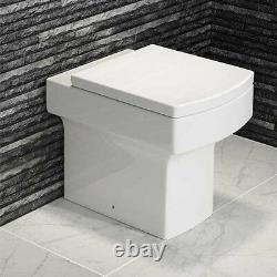 Bathroom Vanity Unit Designer Furniture Suite Back to Wall WC Toilet, Basin Sink